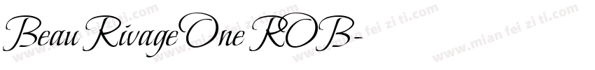 Beau Rivage One ROB字体转换